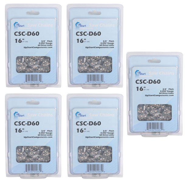 5 Pack 16 Inch Chainsaw Chain Replacement For Remington Pl 55 16 3 8 050 60 Drive Links Walmart Com Walmart Com