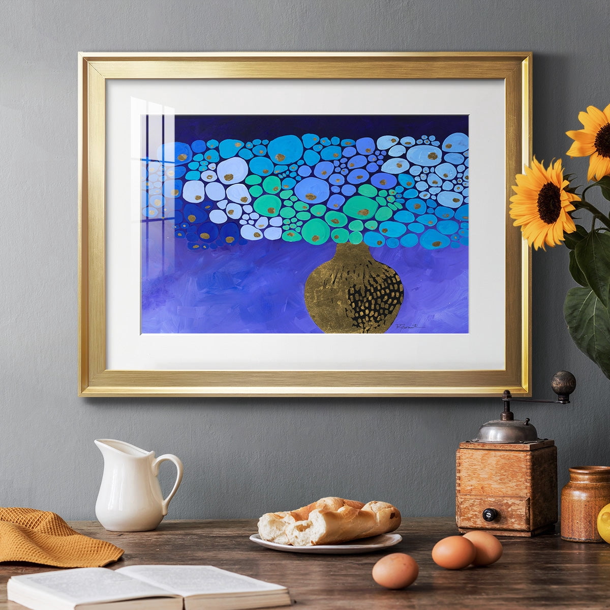 Blue Poppies II Premium Framed Print - Ready to Hang