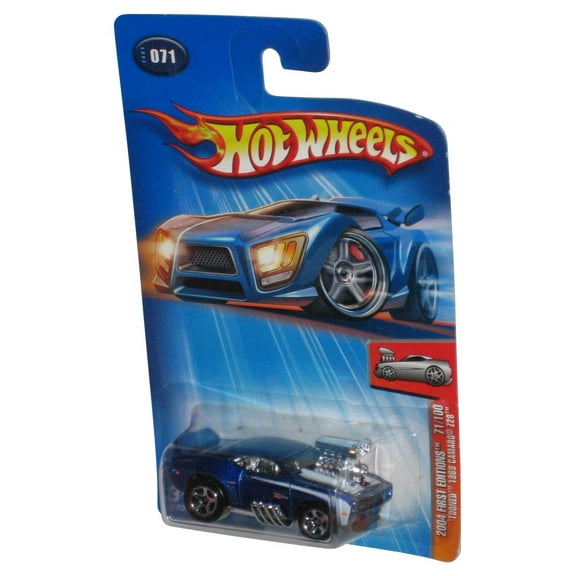 Hot Wheels 2004 First Editions 71/100 Tooned 1969 Camaro Z28 Blue Toy Car #071