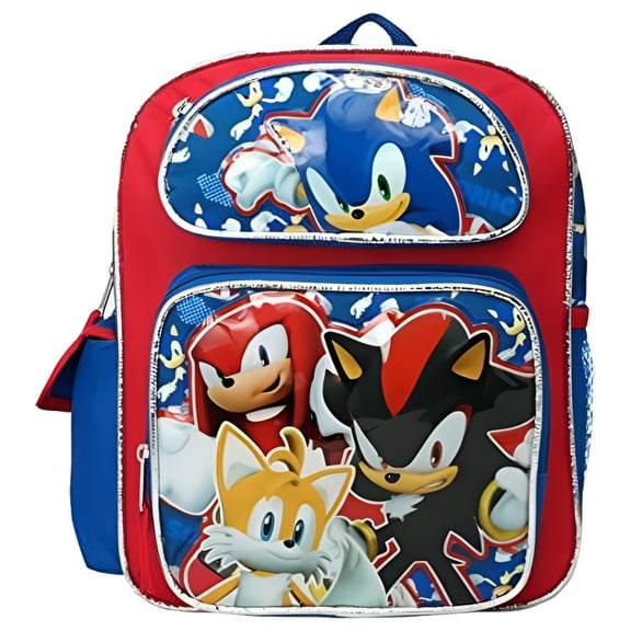 Sonic The Hedgehog Unisex Adjustable Shoulder Strap Mini Backpack, Multicolor
