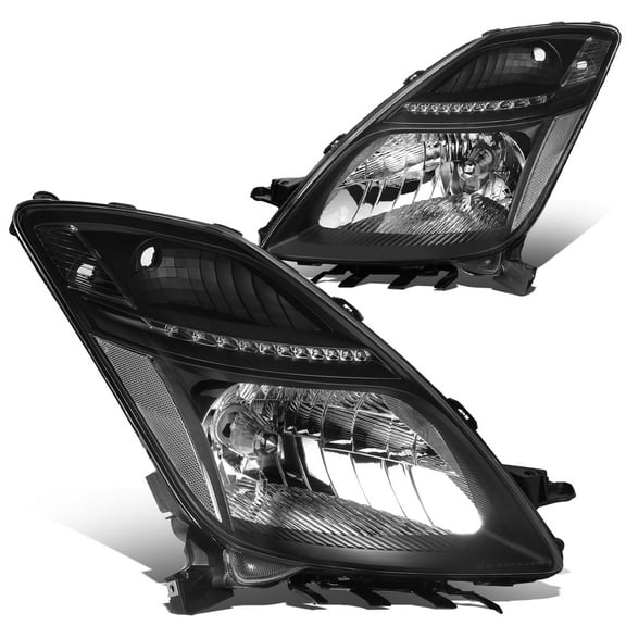 DNA Motoring For 06-09 Toyota Prius OE Factory Style Black Clear Corner HID Xenon Headlight Lamps Pair