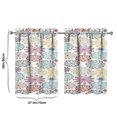 thumbnail image 4 of Mandala Design Kitchen Curtains - Vintage Tier Cafe Curtains for Bathroom Living RV Rod Pocket Window Drapes 36 Inch 2 Panels Set 28"x36" Window Treatment Tiers, 4 of 4