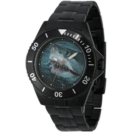 Discovery Channel Shark Week Men's Honor Black Stainless Steel Watch, Black Bezel, Black Stainless Steel Bracelet