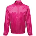 thumbnail image 1 of 2786 - Chaqueta ligera resistente al viento y la llovizna Modelo Plain Unisex hombre mujer (Rosa chillón), 1 of 1