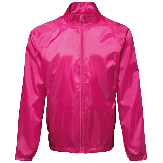 2786 - Chaqueta ligera resistente al viento y la llovizna Modelo Plain Unisex hombre mujer (Rosa chillón)