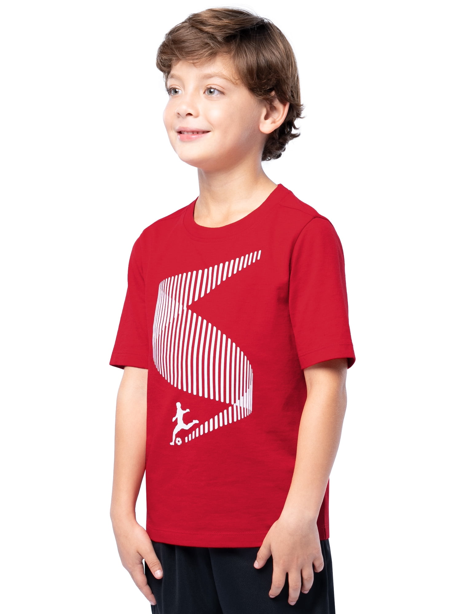 Athletic Works Boys Short Sleeve Graphic T-Shirt, Sizes 4-18 & Husky