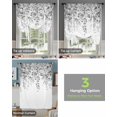 thumbnail image 4 of Gray Eucalyptus Tie Up Curtains for Kitchen Bathroom Bedroom Windows 45 Inch Length, Spring Summer Botanical Floral Leaves Country Balloon Drape Curtains Shade Rod Pocket Curtain Panel, 42"x45", 4 of 7
