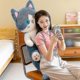 thumbnail image 3 of Shark Cat Doll Pillow Creative Iso-pupil Shark Cat Plush Toy Big Cloth Doll Girls Long Strip Clip Leg Doll, 3 of 5