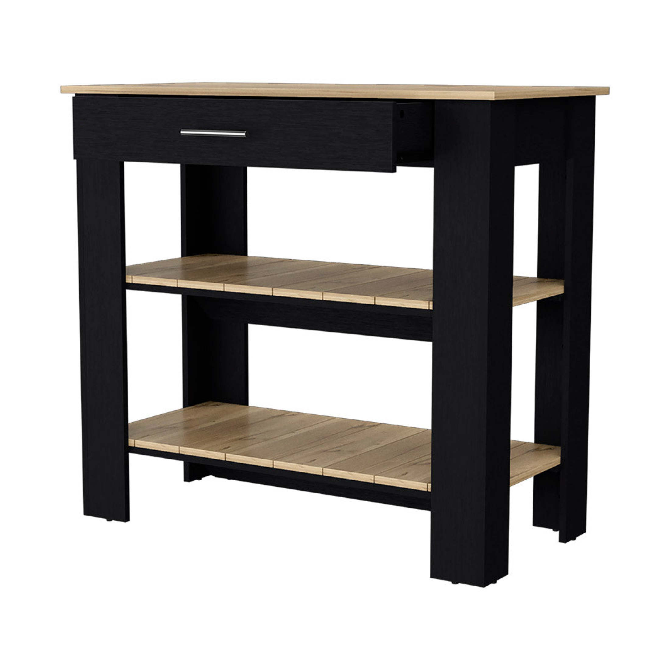 Newboti Furniture Brooklyn 40 Kitchen Island, Two Shelves, One Drawer 47524