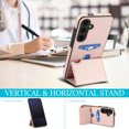 thumbnail image 6 of Case for Samsung Galaxy S25, PU Leather + Soft TPU, Luxury Kickstand Card Slots Back Case Magnetic Ultra Slim Protective Shockproof Phone Cover for Samsung Galaxy S25, Rosegold, 6 of 7