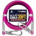thumbnail image 1 of Câble de Retrait pour Grand Chien pour 300 Lb, Laisse Coureuse de Retrait 35 Pi Robuste Laisse pour Animal de Compagnie Supporte une Résistance à la Rupture de 1000 Lb, Crochets Pivotants Laisse de Chaîne pour Chien pour Cour (Magenta 300 Lb 35 Pi), 1 of 7