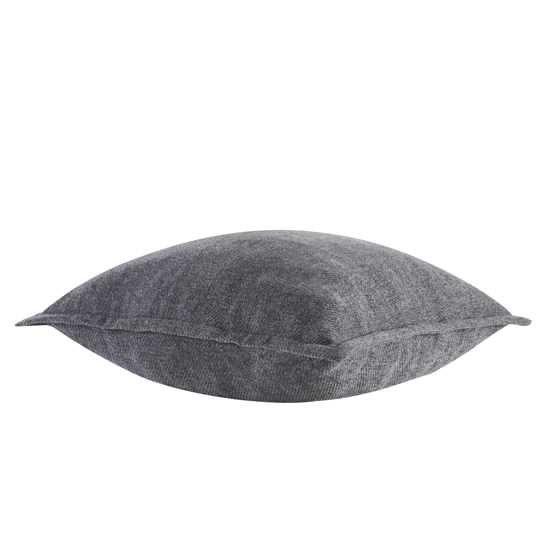 (2 pack) Mainstays 22" x 22" Grey Chenille Flange Decorative Pillow