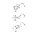 thumbnail image 4 of ZS 20G 3Pcs CZ Nose Studs Piercing Corkscrew Nose Rings Heart Infinity Cross Nostril Piercing, 4 of 6