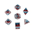 thumbnail image 4 of Dados poliédricos de 7 piezas de aleación de zinc de varios lados para juegos rojo negro azul Zulema Lote de dados poliédricos, 4 of 7