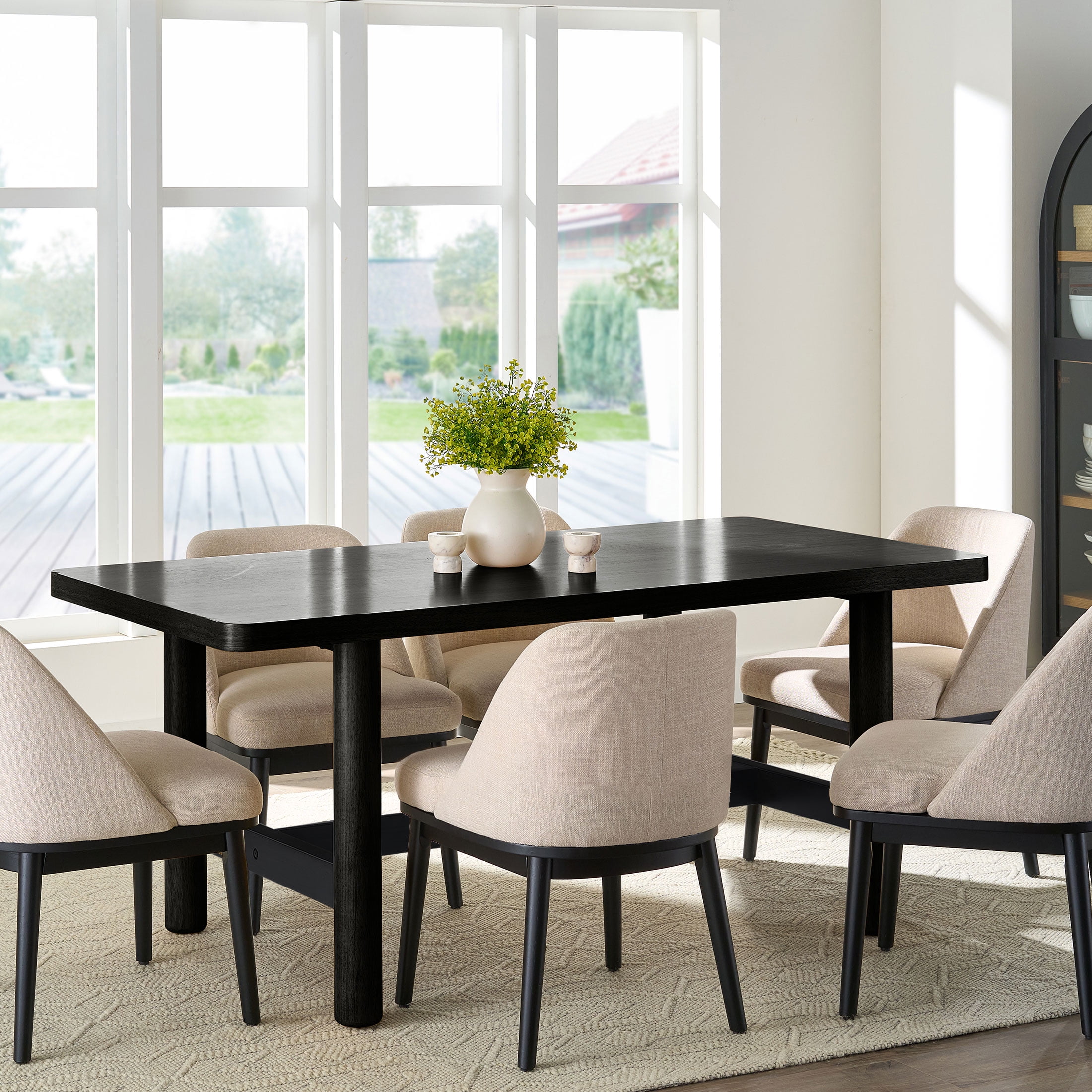 Better Homes & Gardens Adlin 70" Adjustable Dining Table, Charcoal