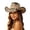 za-Khaki1, variant on PMVFHDE Western Darkened Straw Hat with Wide Brim Durable Sun Hat for Outdoor Wear Statement Ranch Style Khaki