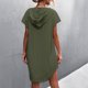 thumbnail image 4 of Moda mujer verano manga corta sexy vendaje casual sombrero sólido mini vestido Fridja  bnh384, 4 of 4