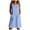 Sky Blue-rRw, variant on QGJZVUNL Sleeveless Crewneck Dresses for Women Casual Summer Outfits Cotton Linen Midi Dress with Pockets Size M