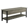 thumbnail image 3 of Pemberly Row 48" Open-Top Storage Bench with Shoe Shelf in Gray Wash, 3 of 7