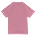 thumbnail image 6 of FORMRS Boys Rash Guard with Short Sleeves UPF 50+ Swim Shirts Sizes 3-12T, Purple Retro Rainbow, 6 of 6