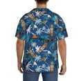 thumbnail image 5 of Wukai Hawaiian Style Men's Casual Short-Sleeve Button Down Shirt - Lightweight Summer Dress Shirt for Daily Wear-4X-Large, 5 of 7