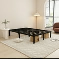 thumbnail image 6 of Leumius 14" Full Bed Frame,Heavy Duty Metal Platform Bed with Storage Space Under Frame,No Box Spring Needed,Black, 6 of 15