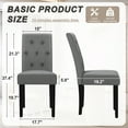 thumbnail image 6 of Homall Dining Chairs Set of 2,Modern Upholstered Fabric Dining Chairs,Kitchen,Dining Room Wooden Chairs (Gray), 6 of 7