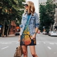 thumbnail image 4 of Easygdp Abstract Night Sky Tree para Vestido Transpirable de Mujer, Vestido Suelto de Manga Corta con Pliegues y Bolsillos para el Verano, 4 of 7