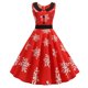 thumbnail image 1 of Puntoco Vestidos Mujer Verano Moda Mujer Corte Contraste Cuello Alto Lunares Vestido Grande, 1 of 8