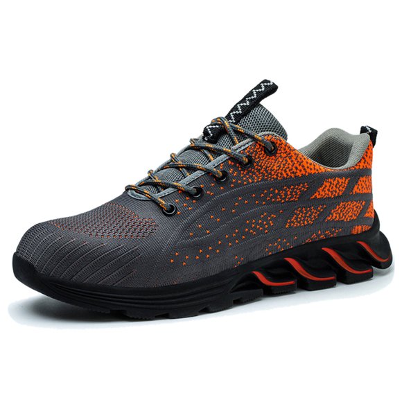 Men's Sneakers Comfortable Steel Toe Shoes Indestructible Non Walking Sneakers for Work and Outdoor Activities