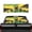 Jamaica Flag Palm Tree Tropical Pattern, variant on POLERO Green Ink Splatter Camo Truck Rear Window Decal for Most Pickup Trucks, No Fade Waterproof Vinyl Car Rear Windshield Sunshade