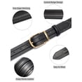 thumbnail image 7 of Maikun Belts for Men Gold Buckle Vintage Crazy Horse Leather Black Casual Belt, 7 of 7