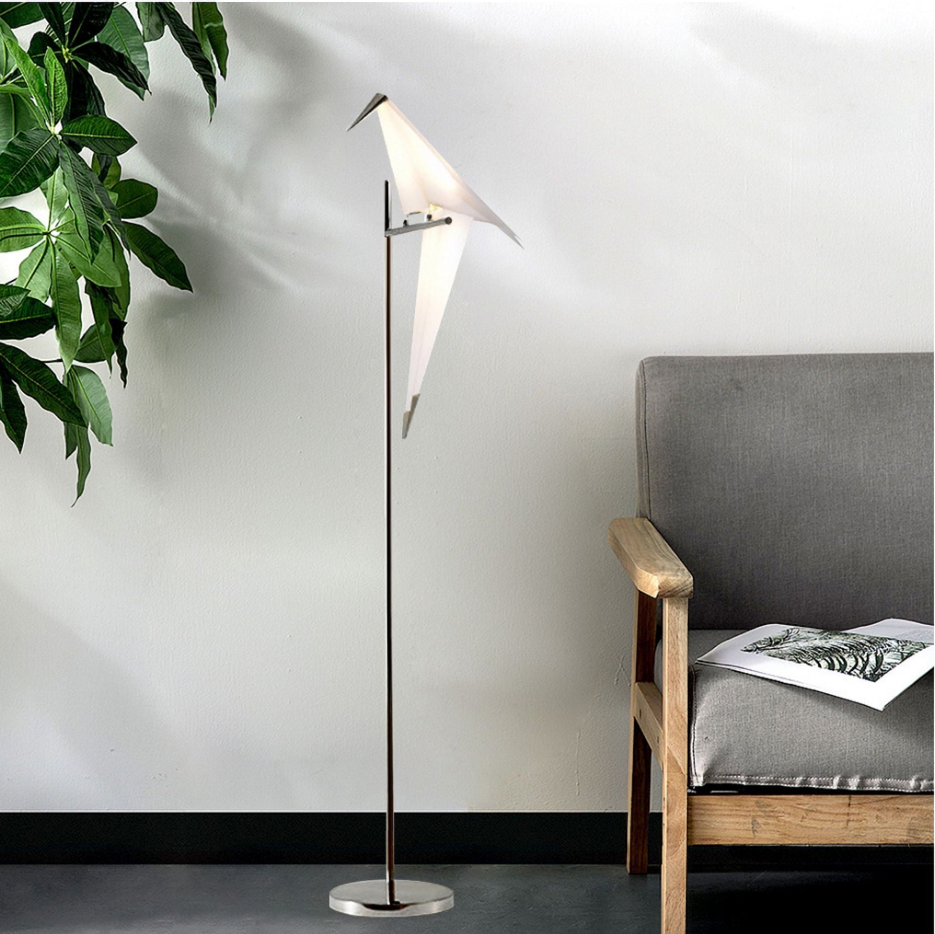 FINE MAKER Bird Floor Lamp Nordic Metal Base Creative Bedside Desk Lamp for Bedroom Living Dining Room Study Office