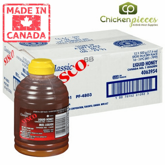 Sysco Classic Honey Pure Golden Liquid 15Kg/33.07Lbs -Canadian Made