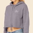 thumbnail image 5 of Dalix Be Kind Embroidered Fleece Cropped Hoodie Cold Fall Winter Women in Storm Gray 2XL XX-Large, 5 of 5