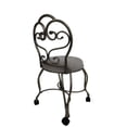 thumbnail image 3 of Victorian Vanity Stool with Back - Silver, 3 of 3