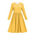 thumbnail image 5 of Livrdious Fall Dresses for Women Long Sleeve A Line Striped Dress Womens Casual Midi Flowy Dresses, 5 of 6