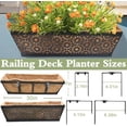 Black Metal Railing Planter Window Box (2 Pack, 30 Inch) Horse Trough ...