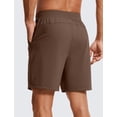 thumbnail image 3 of Shorts CRZ YOGA para Hombre 7" con Elasticidad Cuádruple Verde Oliva Oscuro Talle M, 3 of 6