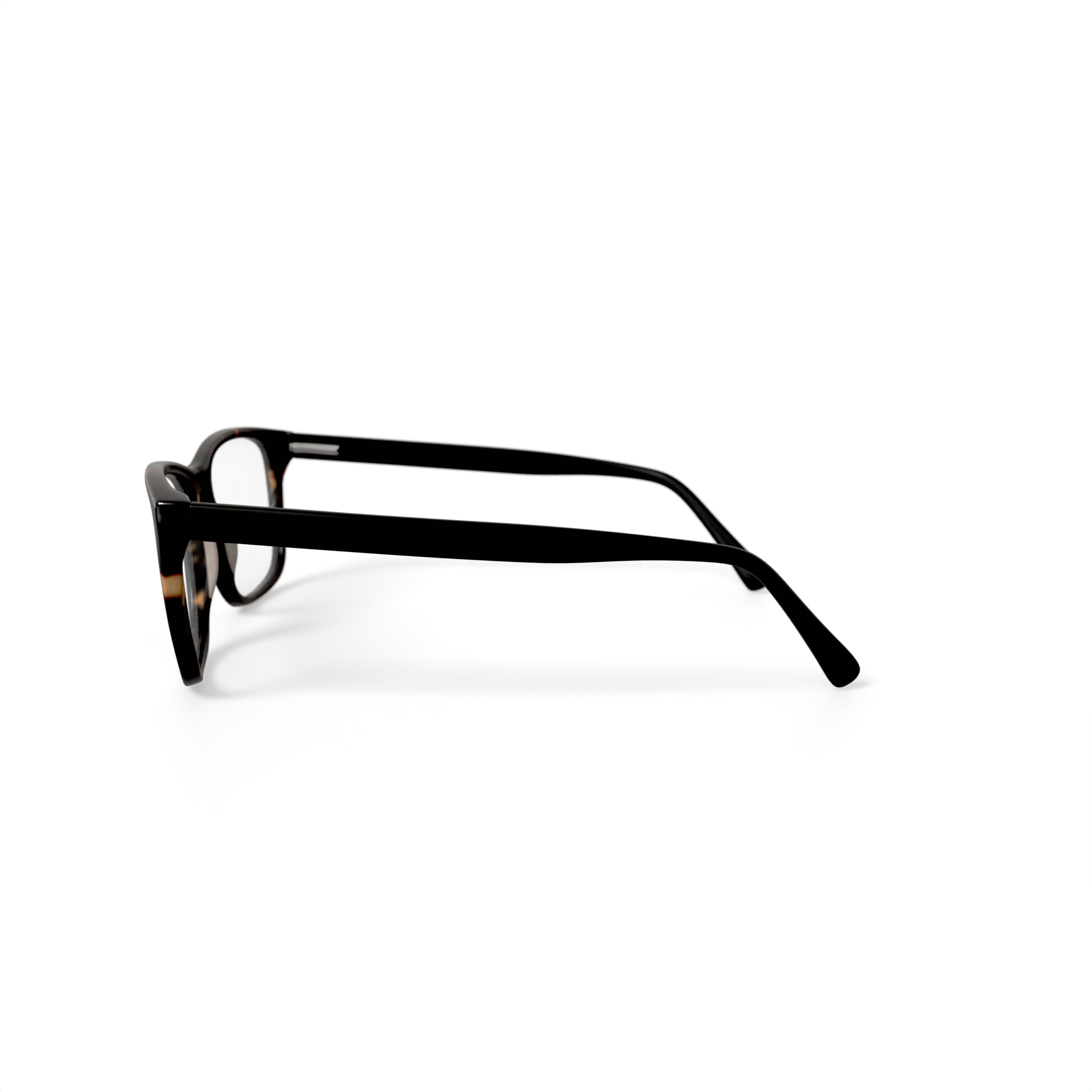 Walmart Men's 0413-08 Square Prescription Eyeglasses with Case, Brown Tortoise