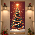 thumbnail image 3 of Decorative Design Christmas Tree Festive Decoration Holiday Banner for Christmas Party Family Celebration Winter Event, 3 of 5