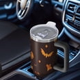 thumbnail image 6 of Orange Halloween Spooky Elements Tumbler with Handle and Lid,40oz Double Wall Vacuum Insulated Tumbler,Cups Gift for Women and Men, 6 of 7