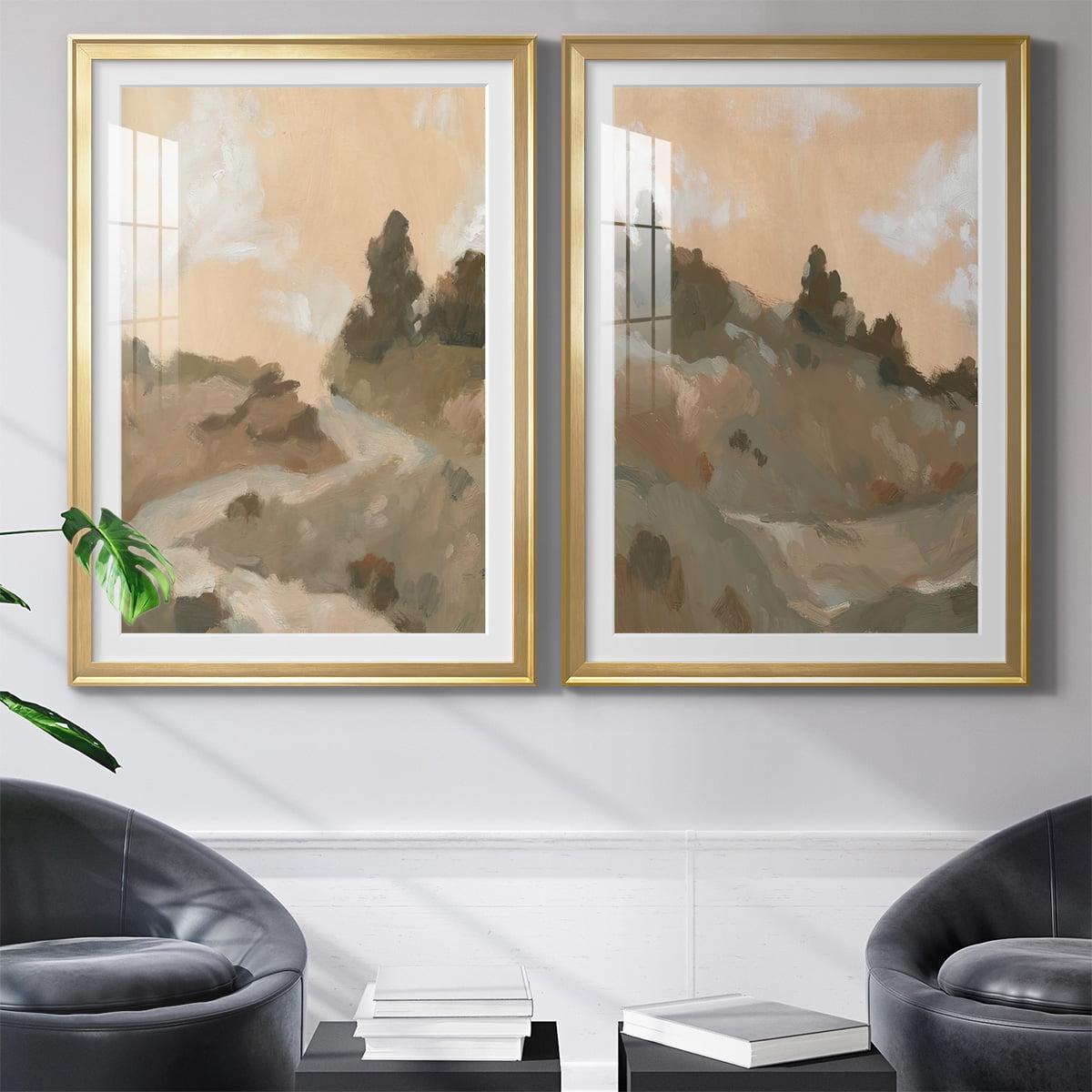 Wexford Home Hillside Walking Path I Premium Framed Print, 30.5" x 42.5" - Ready to Hang, Gold (Set of 2)