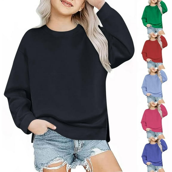 Bnwani Black Toddler Crew Neck Sweatshirts Boys Fleece Solid Size 2-3t