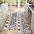 thumbnail image 4 of Kitchen Rugs Sets Of 2,Blue Geometric Flower Diamond Pattern Anti Fatigue Kitchen Mat Rugs Non Slip Washable,Decorative Kitchen Floor Mats for Kitchen,Sink,Laundry,17"X47", 4 of 5