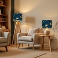 thumbnail image 6 of Lampshades 2 Pack Swirling Cosmic Nebula Blue Golden Hues Space 13"x13"x10" Light Shade for Table Lamps Floor Lamp Shades Lampshade Replacement Easy Assembly Gifts for Friends or Family, 6 of 8