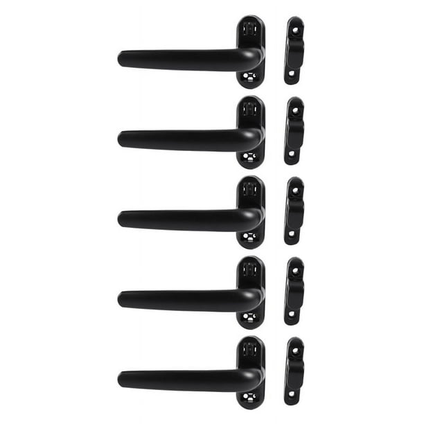 5X Cerradura de Manija de Puerta y Ventana Marco de Ventana Manija de Rueda de Bloqueo de Ventana Negro