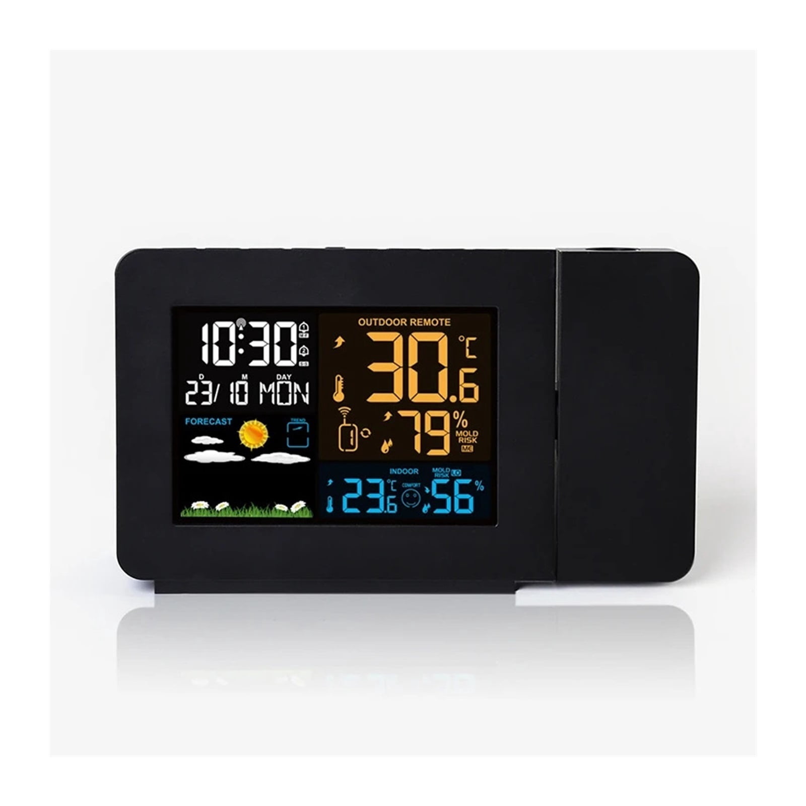 Weather Station Thermometer Wireless Sensor Indoor Outdoor Meter Digital Alarm Clock ,Real-Time