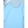 thumbnail image 5 of Miaeowve Kids Girls Chiffon Ballet Tutu Dress Long Sleeve Gymnastics Leotard with Wrap Skirt Set Ballerina Dancewear Sky Blue 5-6, 5 of 7