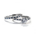 thumbnail image 6 of Adjustable Size 1.5ct CZ 925 Sterling Silver Wedding Ring Set for Women Female Ring, 6 of 7